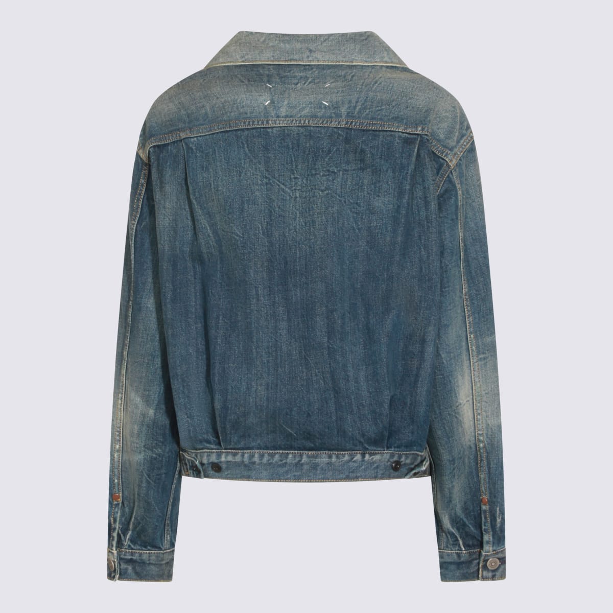 Maison Margiela Blue Wash Cotton Denim Jacket In Blue