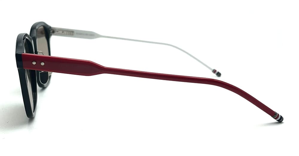 Thom Browne Rectangular - Navy Blue / Red / White Sunglasses In Blue Navy