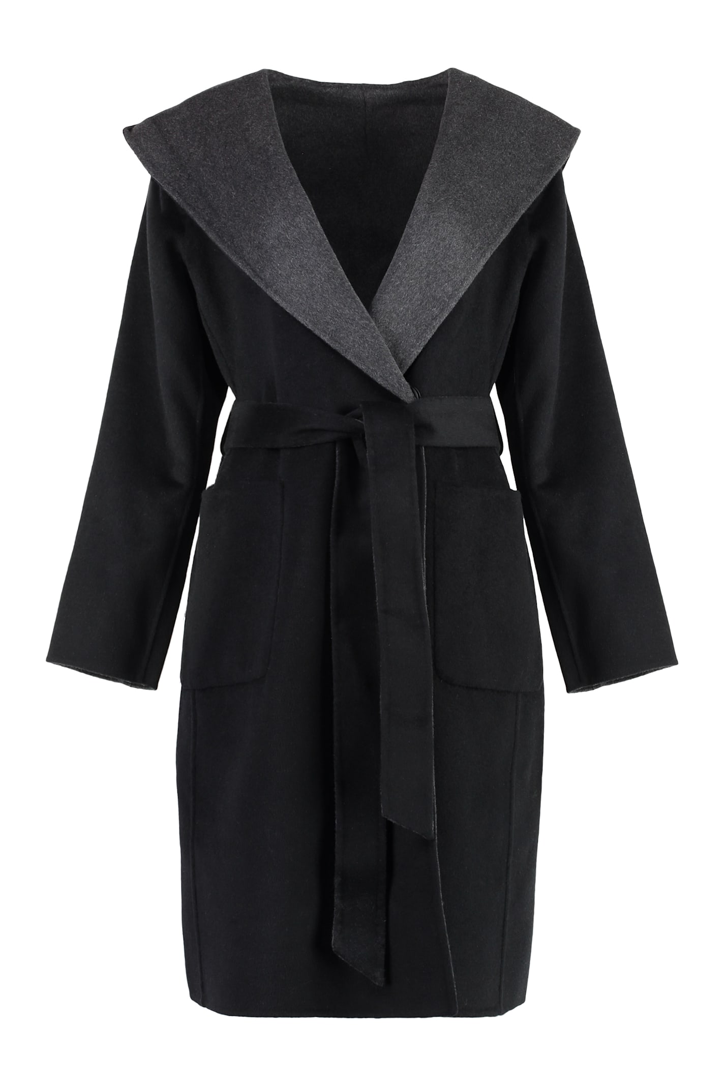 Shop Michael Michael Kors Wool Blend Coat In Black