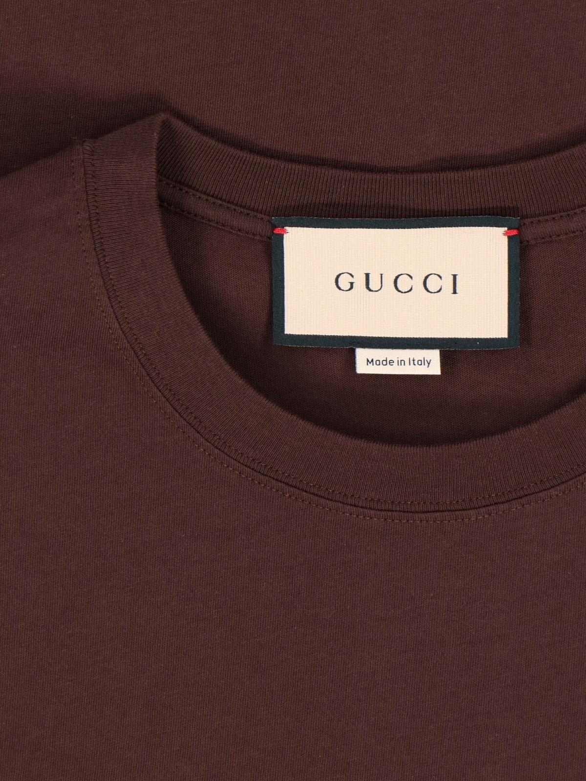 Shop Gucci Incrocio Gg T-shirt In Brown