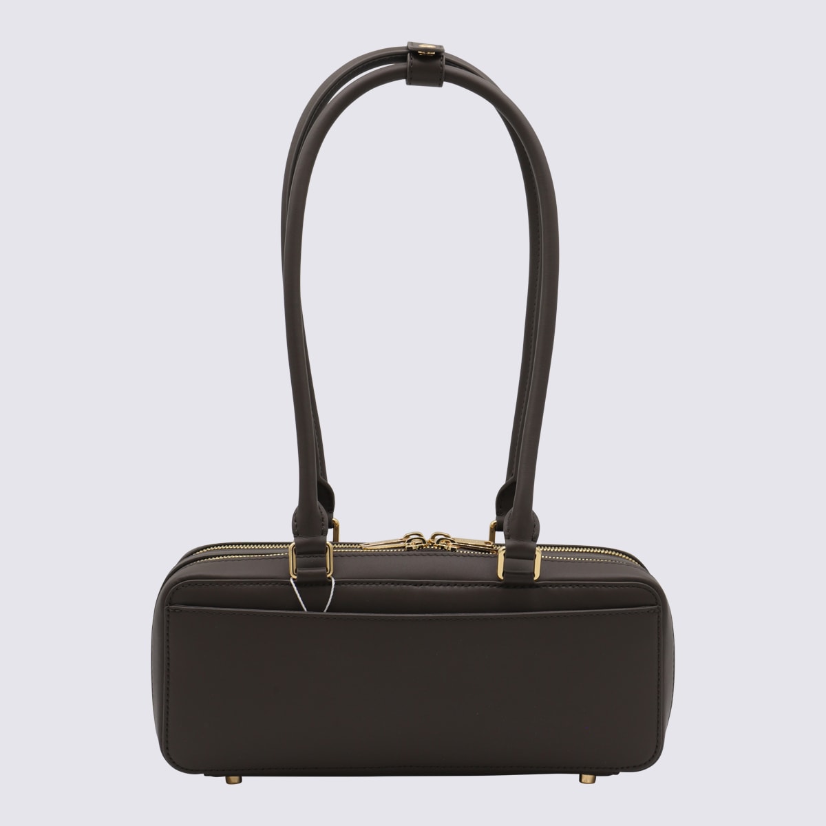 Self-portrait Leather Shoulder Bag W/ Key Holder In Brown