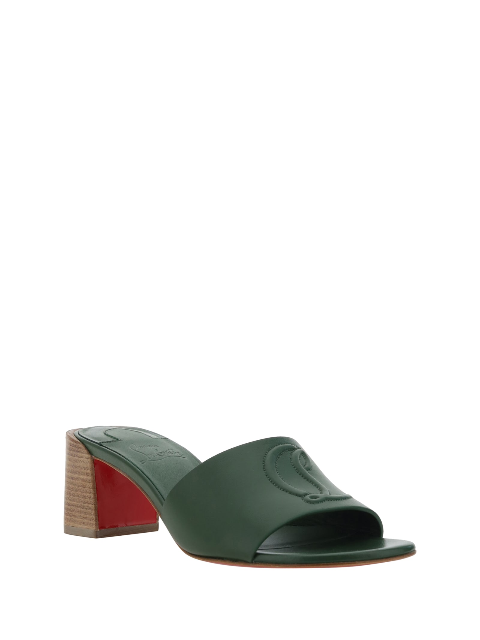 Shop Christian Louboutin Sandals In Green