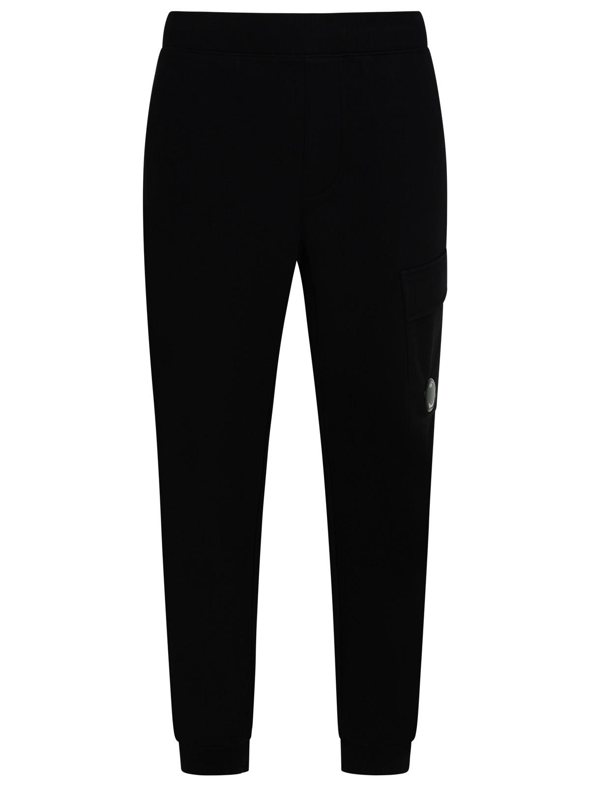 Shop C.p. Company Black Cotton Trousers