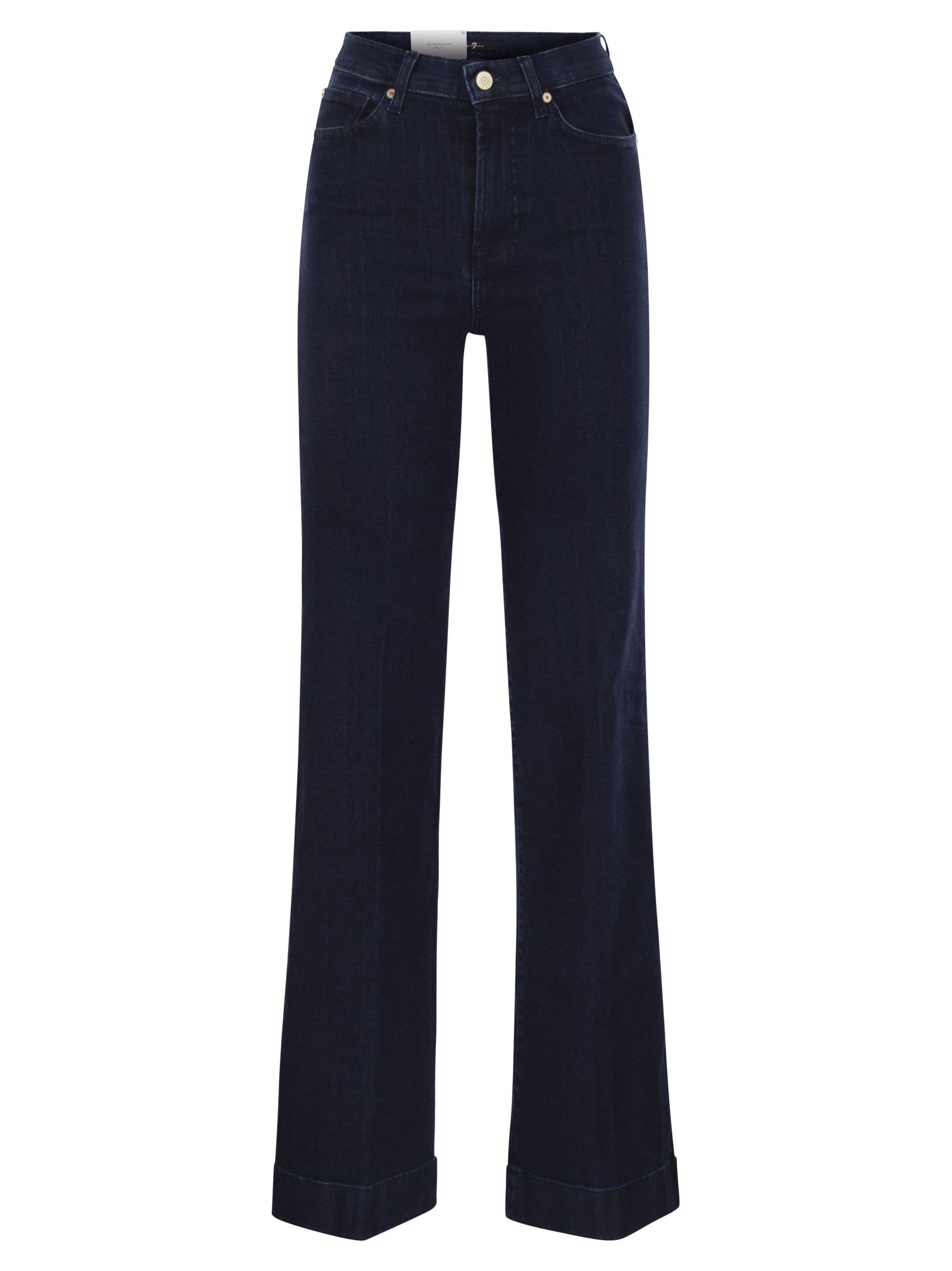 Shop 7 For All Mankind Modern Dojo - Jeans Flair Fit In Dark Blue