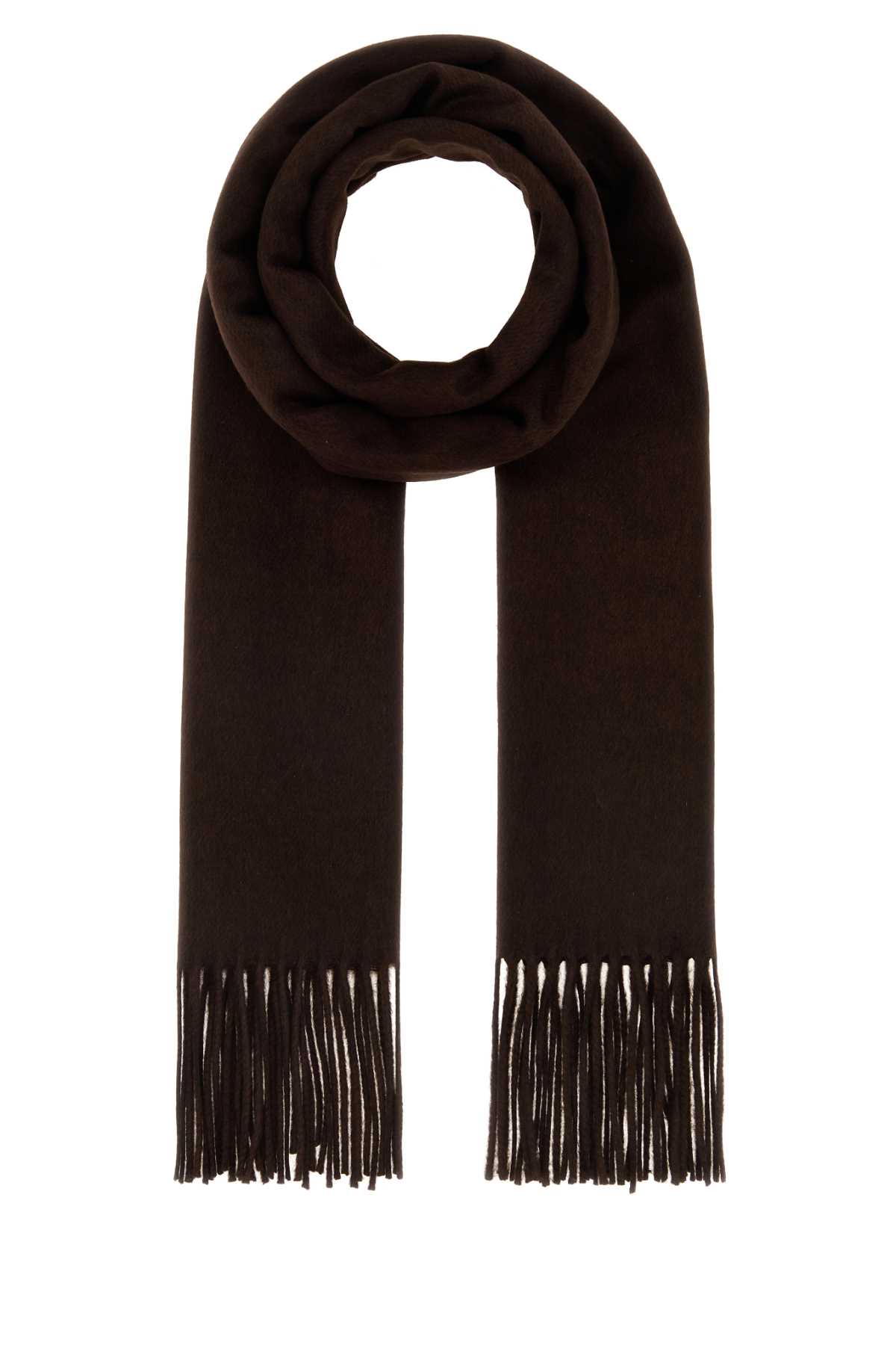 Prada Chocolate Silk Blend Scarf In Brown