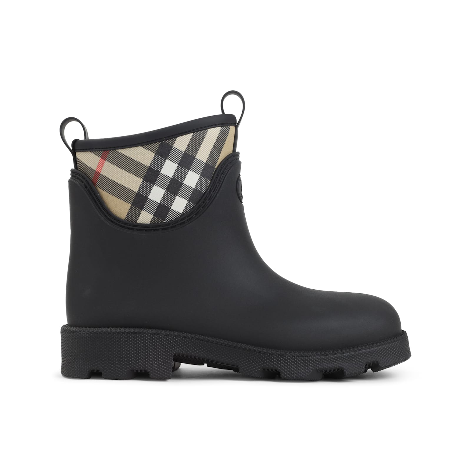 Burberry Women Marsh Stamp Rubber Ankle Boots In Black