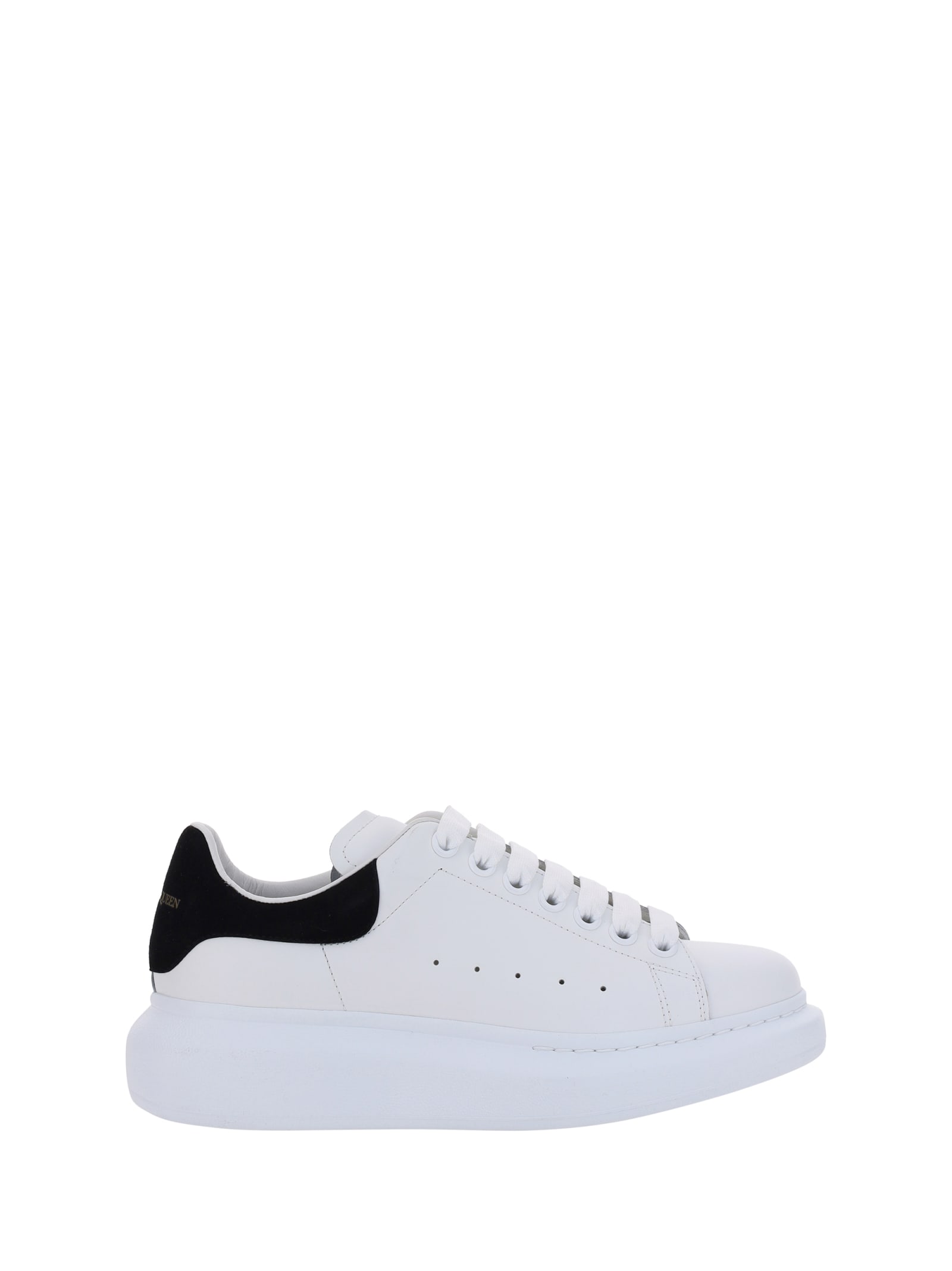 Alexander Mcqueen Oversize Sneakers In White And Beige Calf Leather In White
