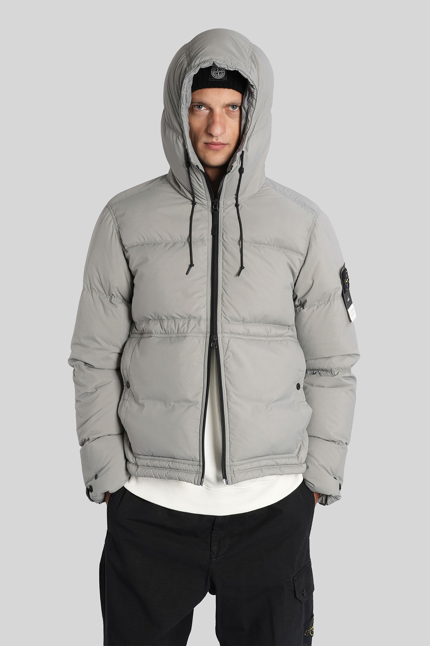 Stone Island Puffer In Grey Polyamide In Gray