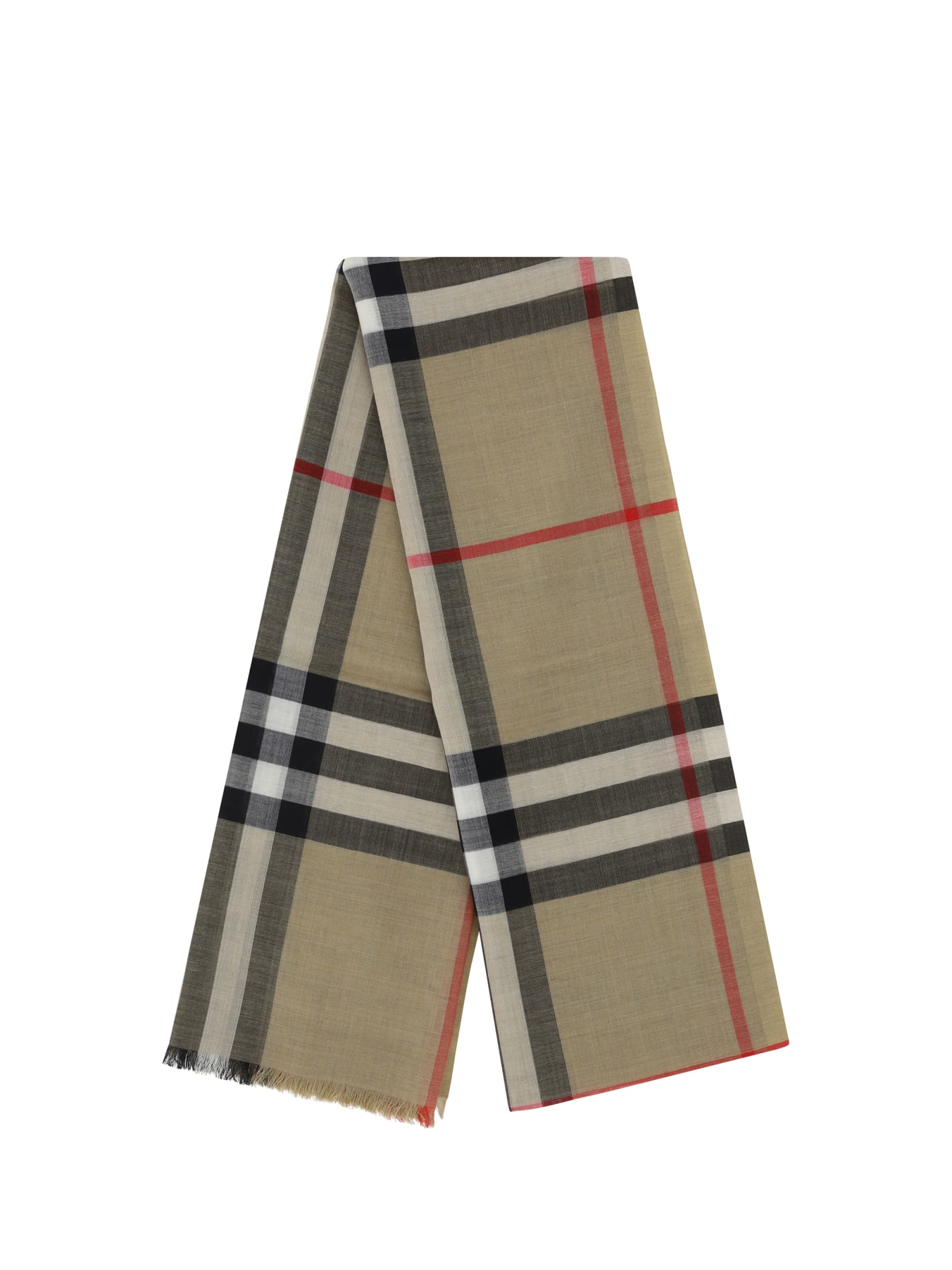 Shop Burberry Scarf In Archive Beige