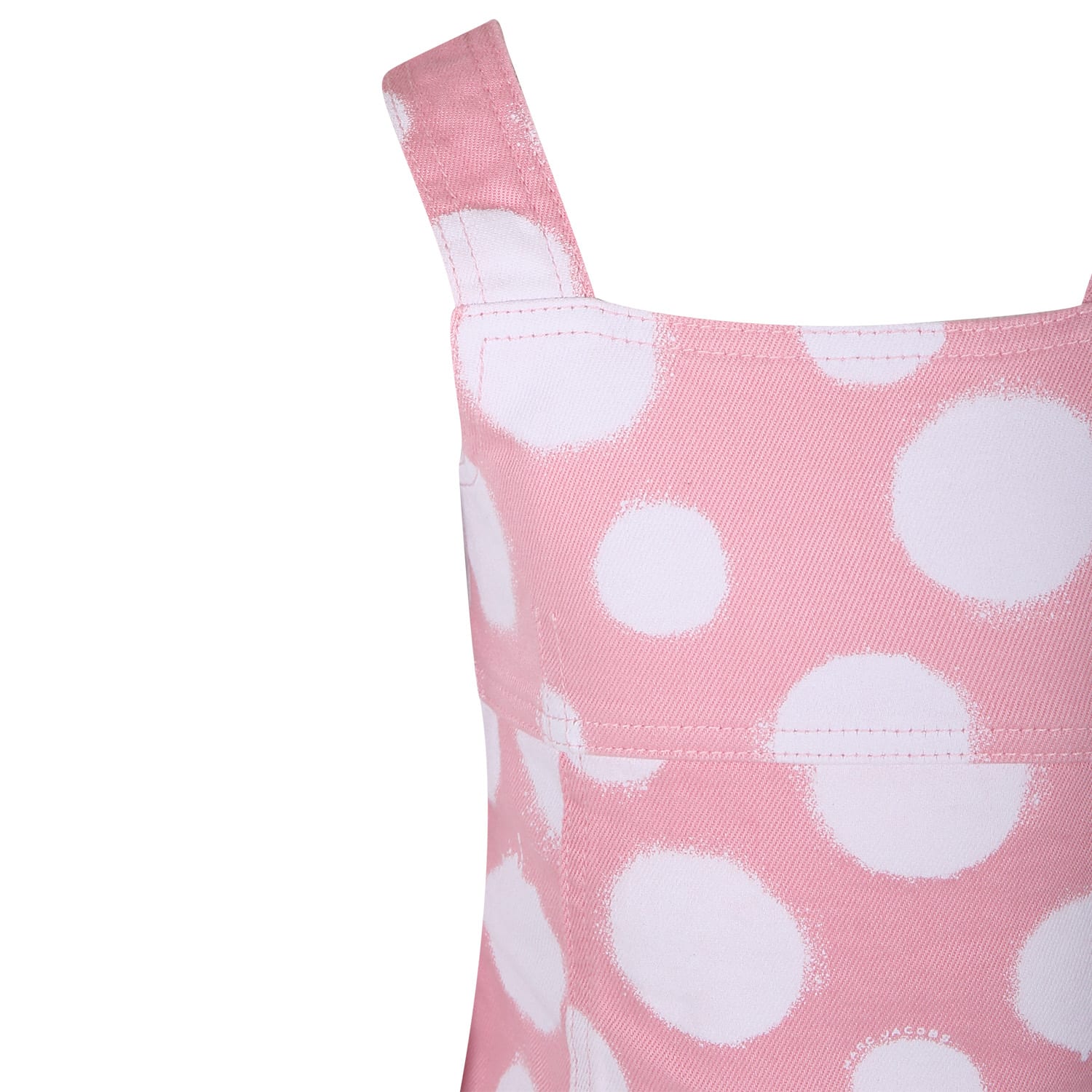 Shop Marc Jacobs Pink Casual Dress For Girl With Polka Dots In Rosa