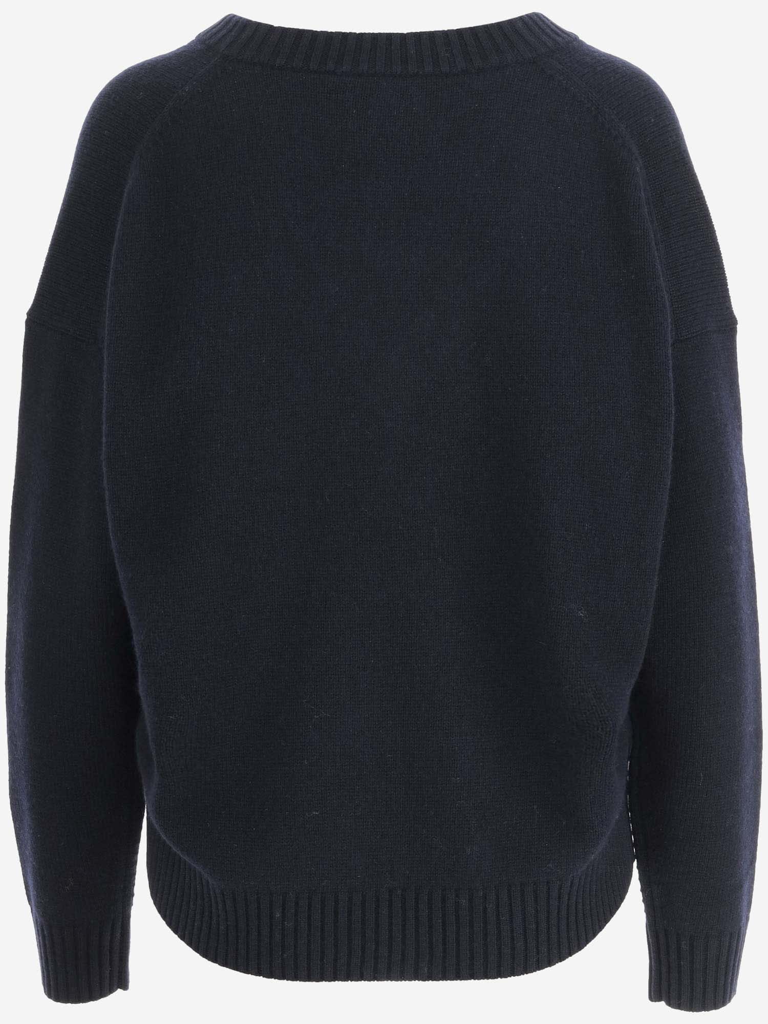 Shop Allude Wool And Cashmere Sweater In Blue