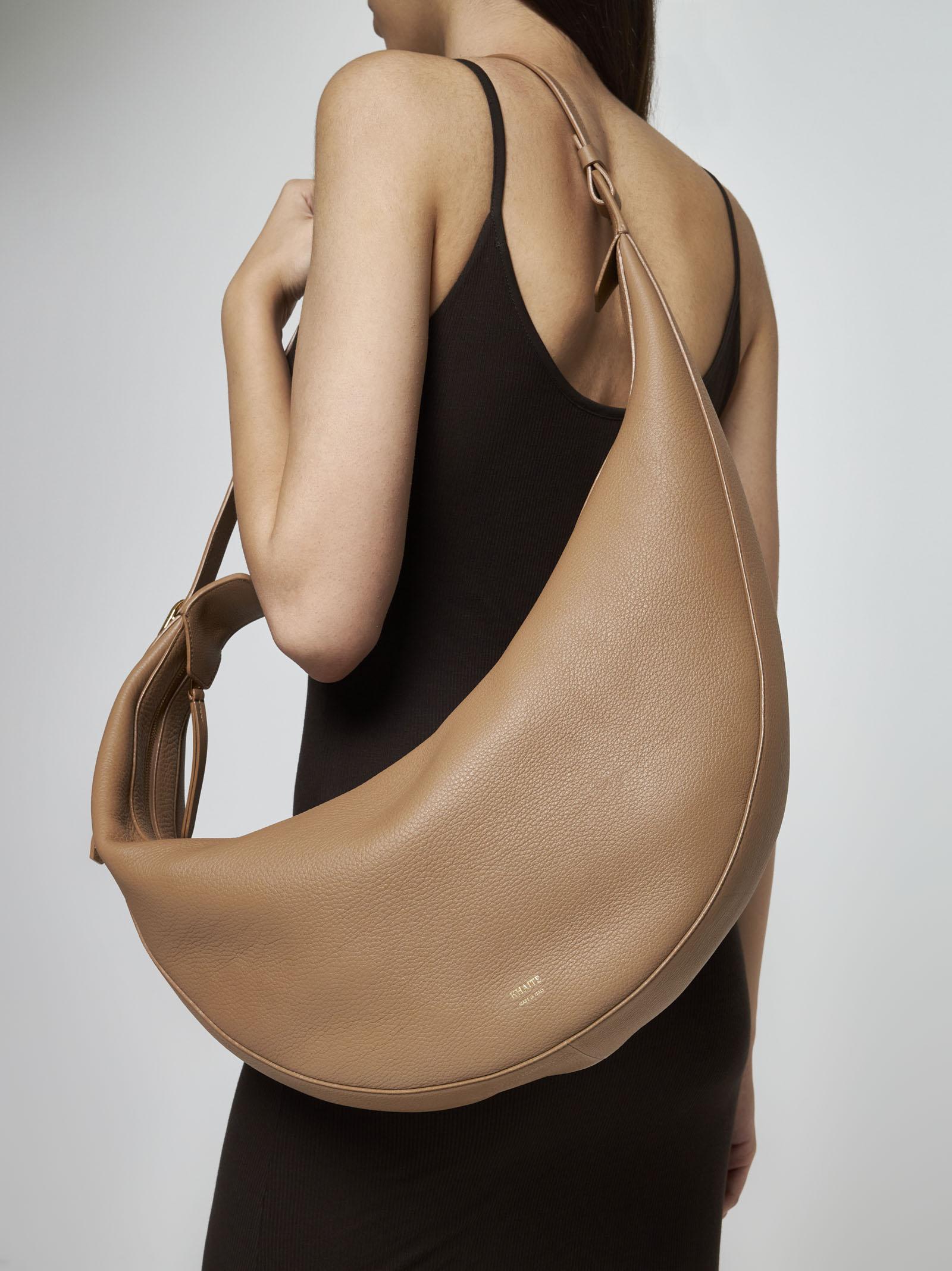 KHAITE AUGUSTINA LEATHER HOBO BAG 