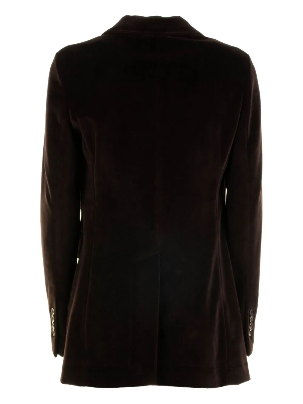 Circolo 1901 Notched-lapel Jacket In Brown