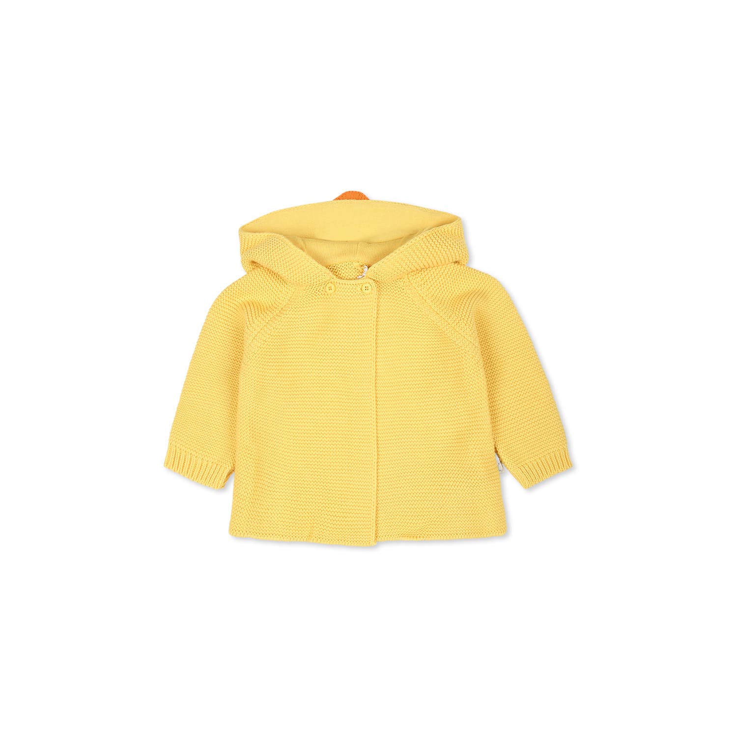 Stella Mccartney Yellow Cardigan For Baby Boy With Rooster