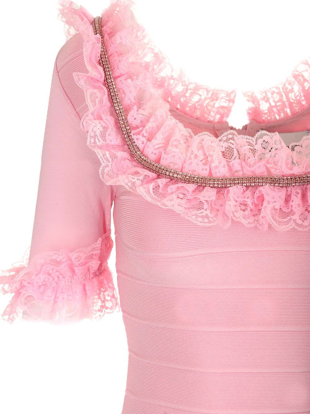 Self-portrait X Christopher Kane Embellished Lace-trimmed Mini Dress In Multi