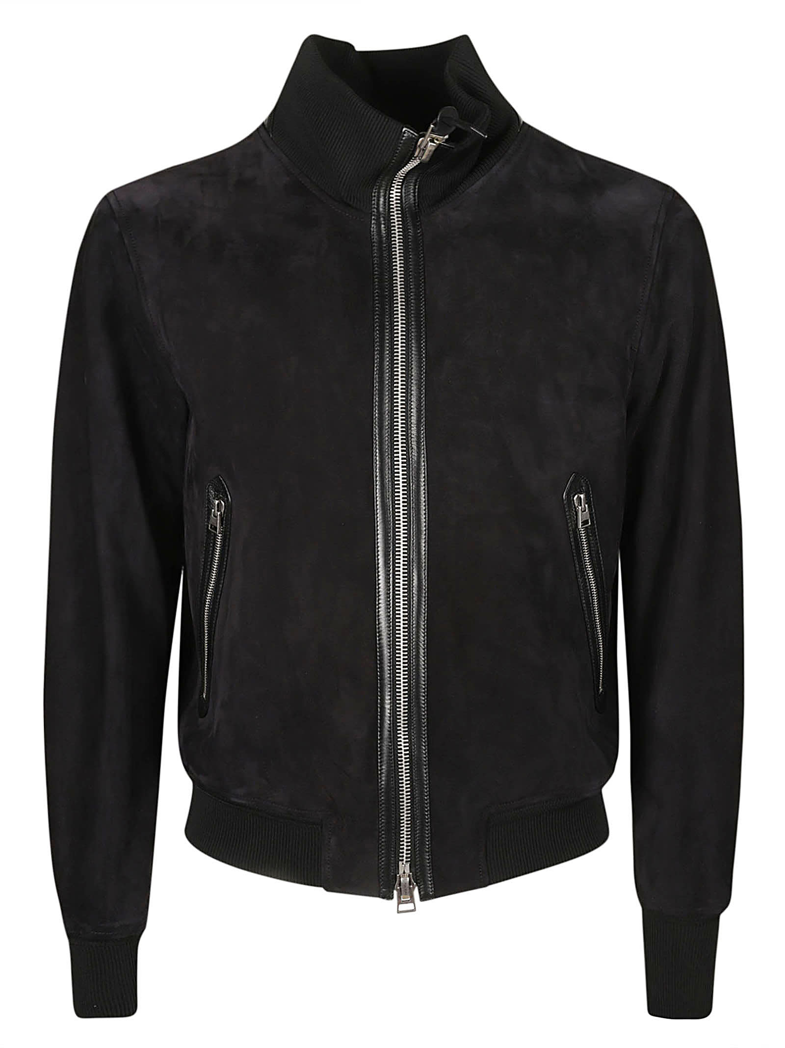 TOM FORD HIGH-NECK ZIPPED JACKET