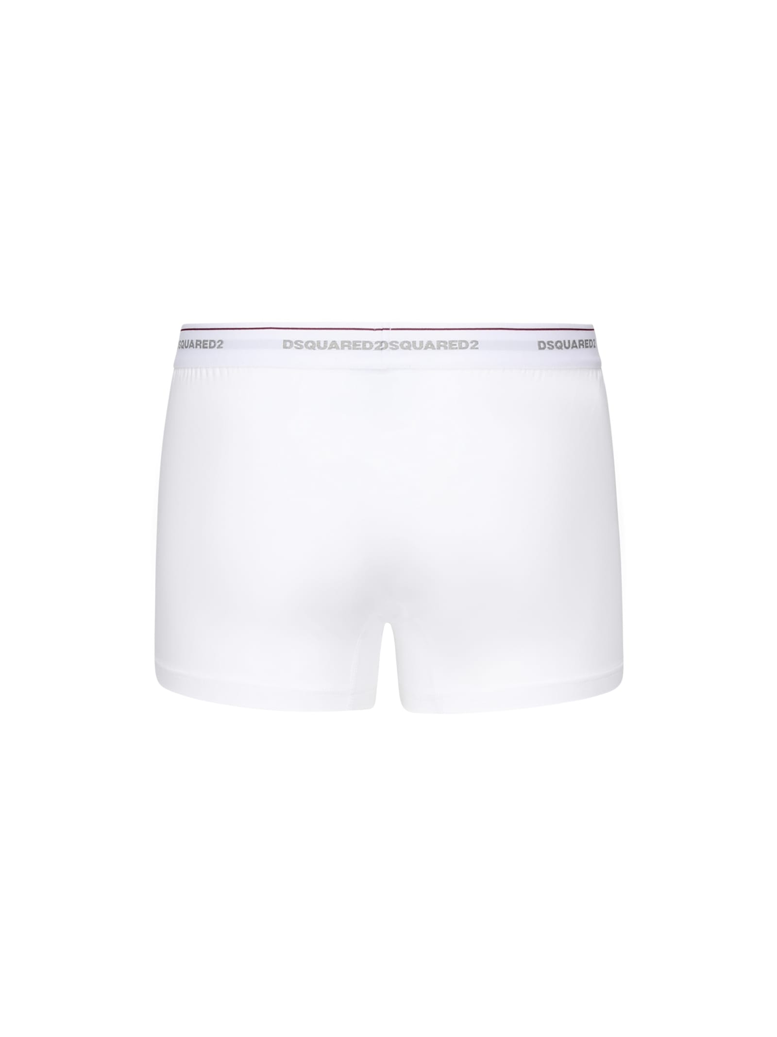 Dsquared2 Pack Of 3 Cotton Blend Boxer Briefs In White