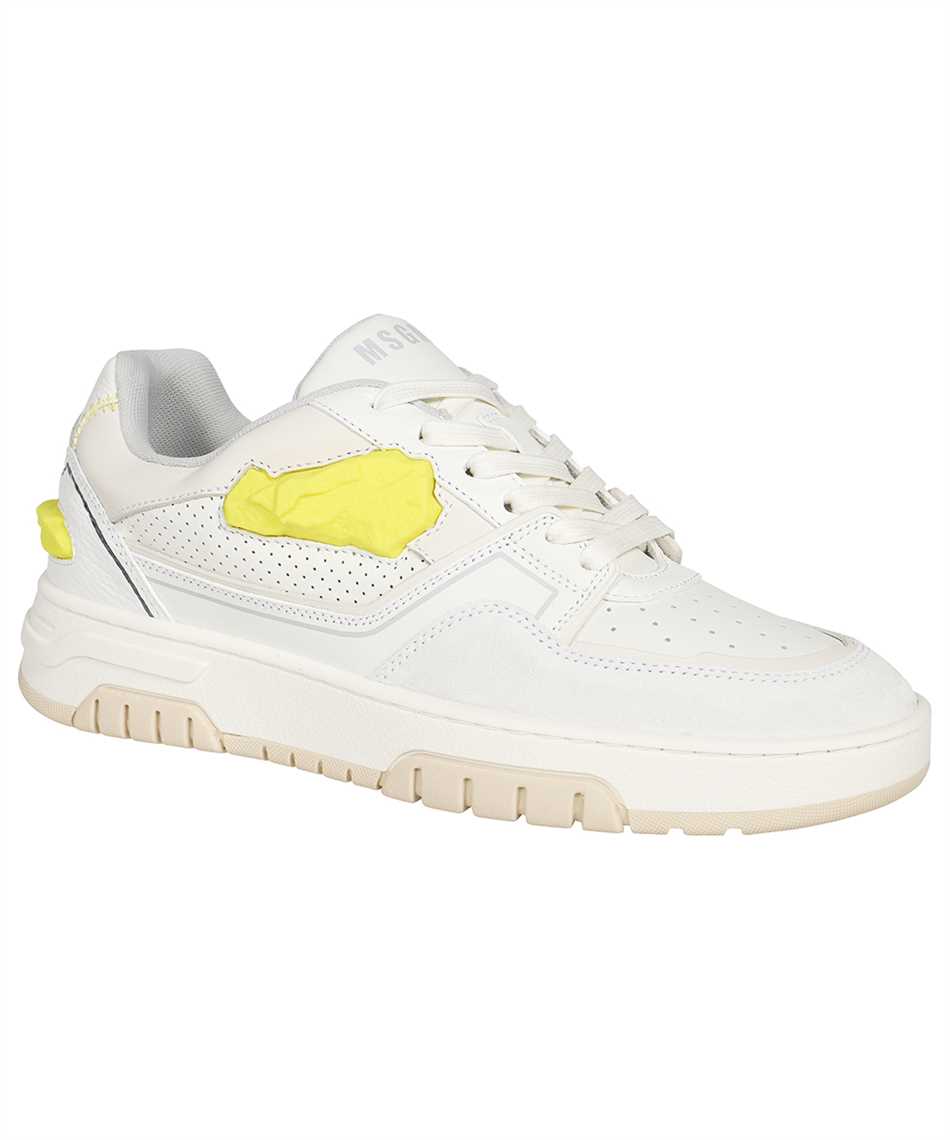 Msgm Leather Low-top Sneakers In White