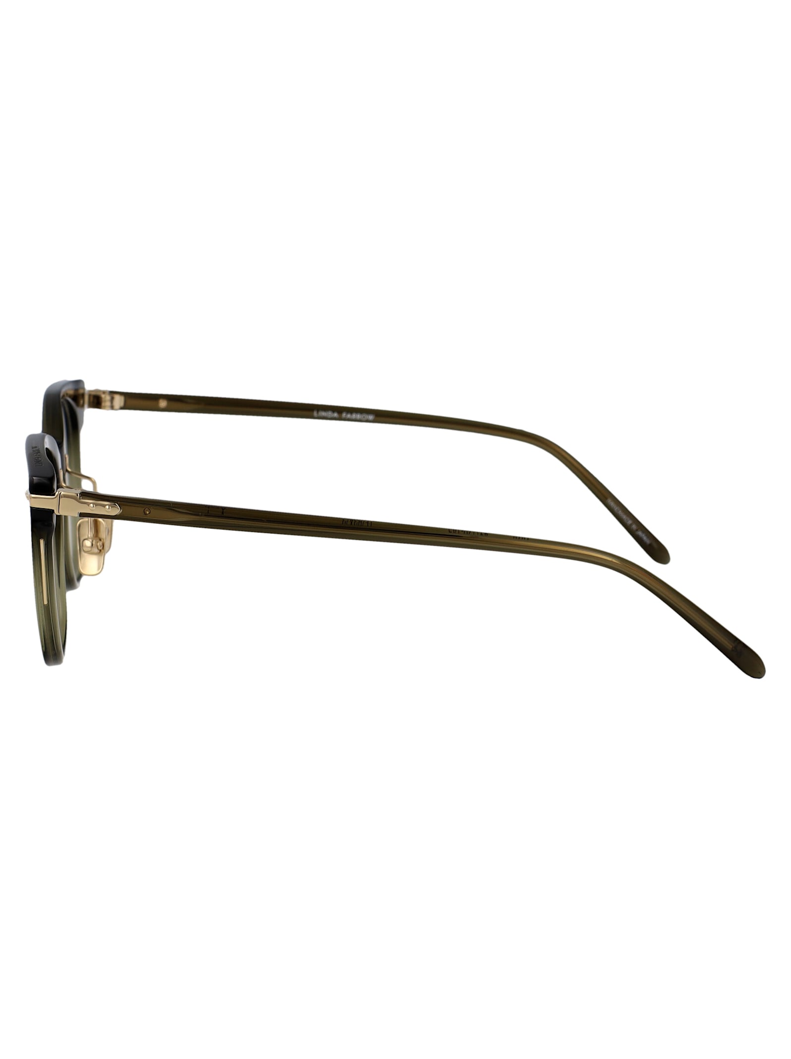 Linda Farrow Arch Glasses In Olive Green