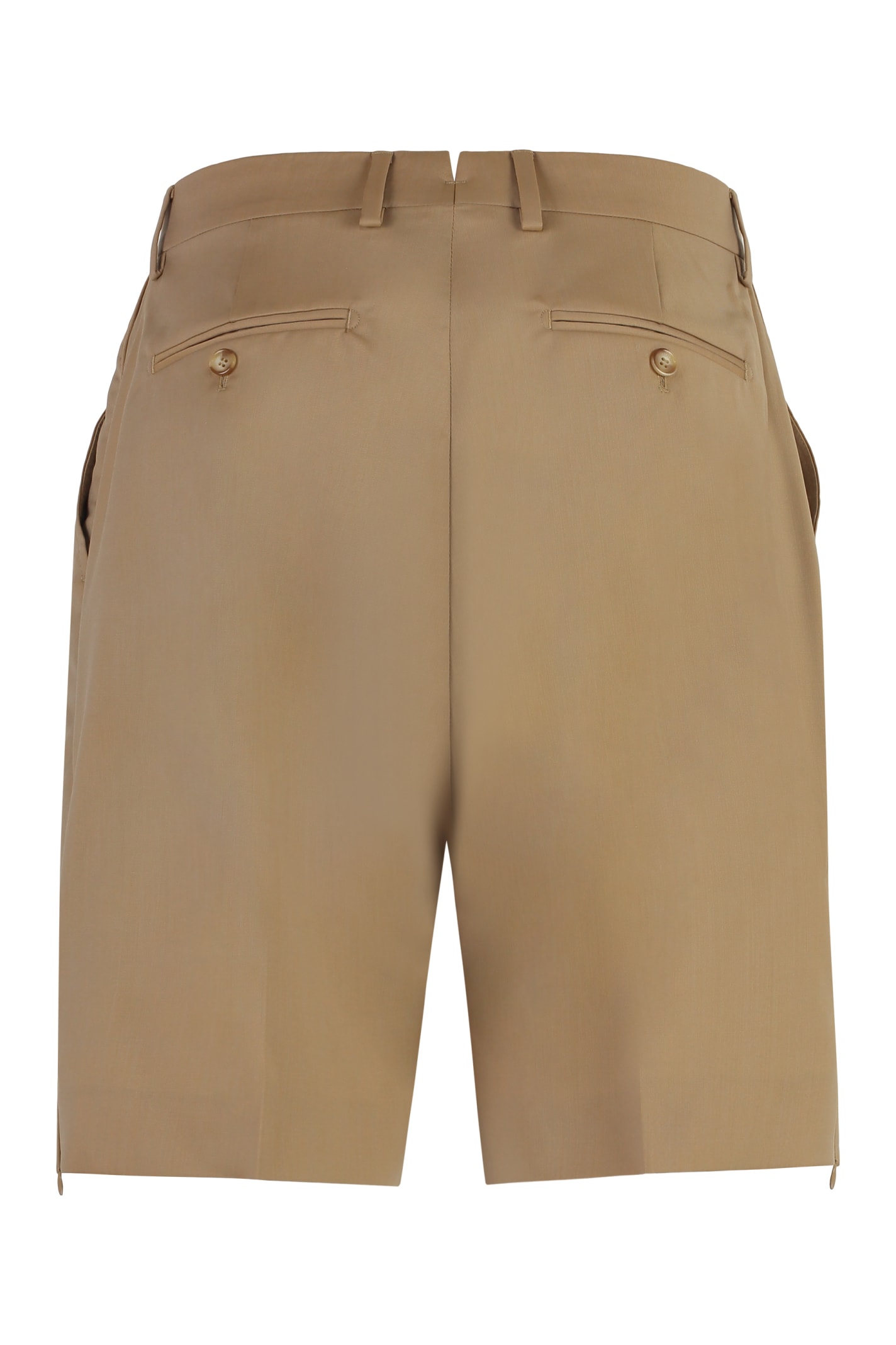 Vetements Virgin Wool Bermuda Shorts In Beige