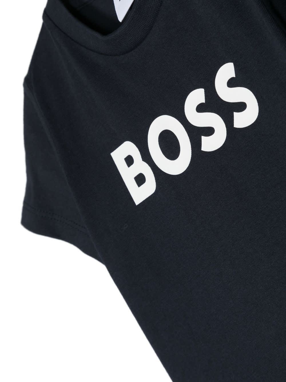 Shop Hugo Boss Printed T-shirt In Blue