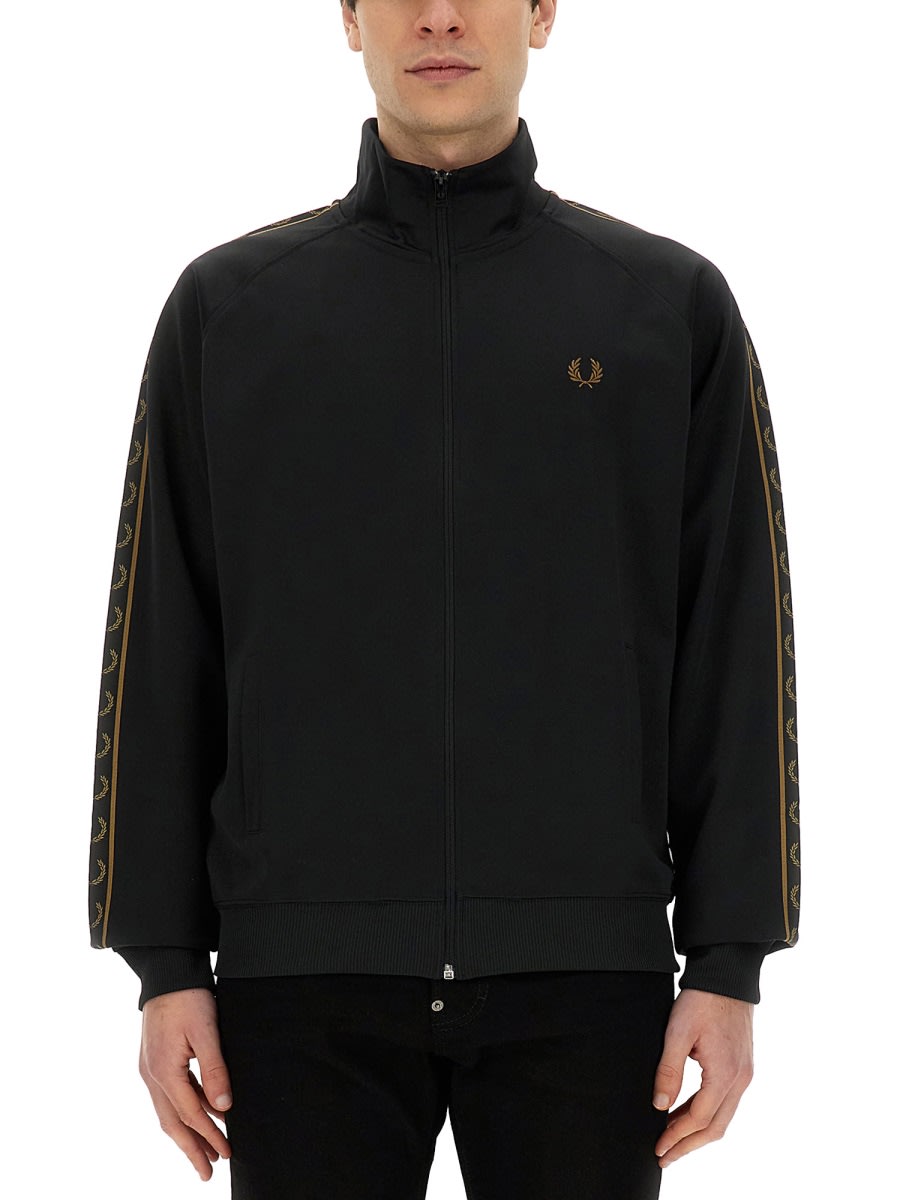 Shop Fred Perry Sweatshirt With Logo In Black