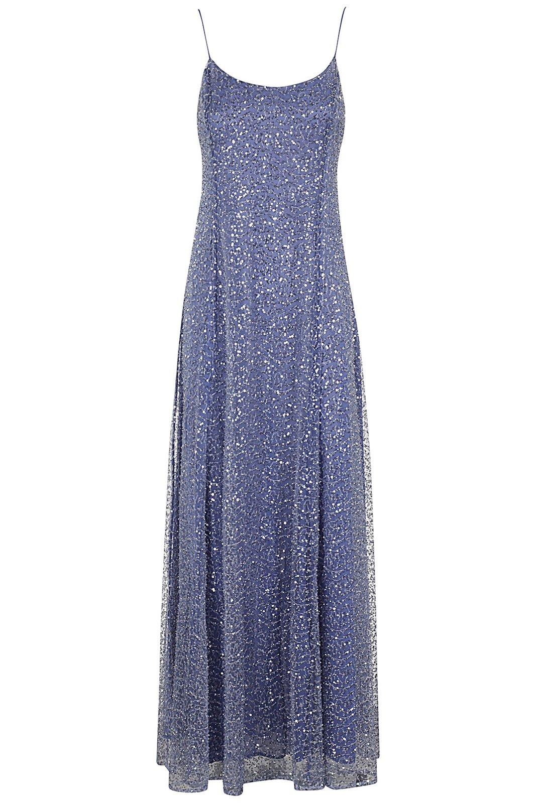 Sequin Embellished Spaghetti Straps Maxi Dress