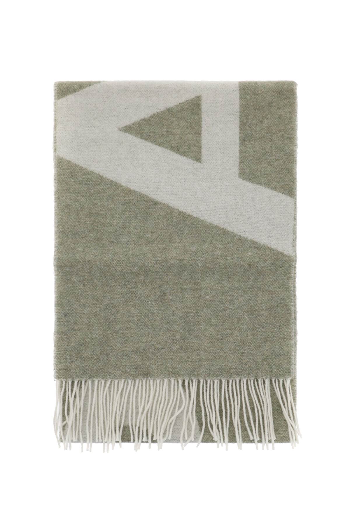 Apc Malo Wool-blend Scarf In Taupe (green)