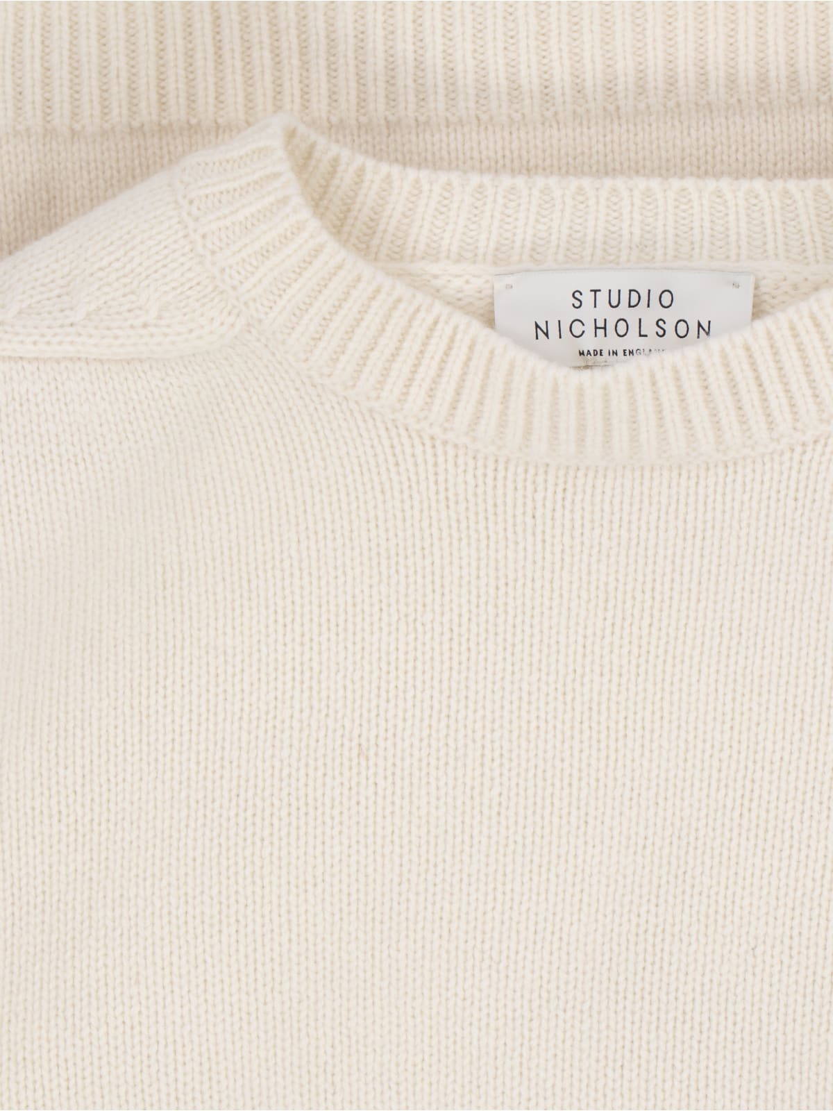 Shop Studio Nicholson Basic Sweater Hemyl In Crema