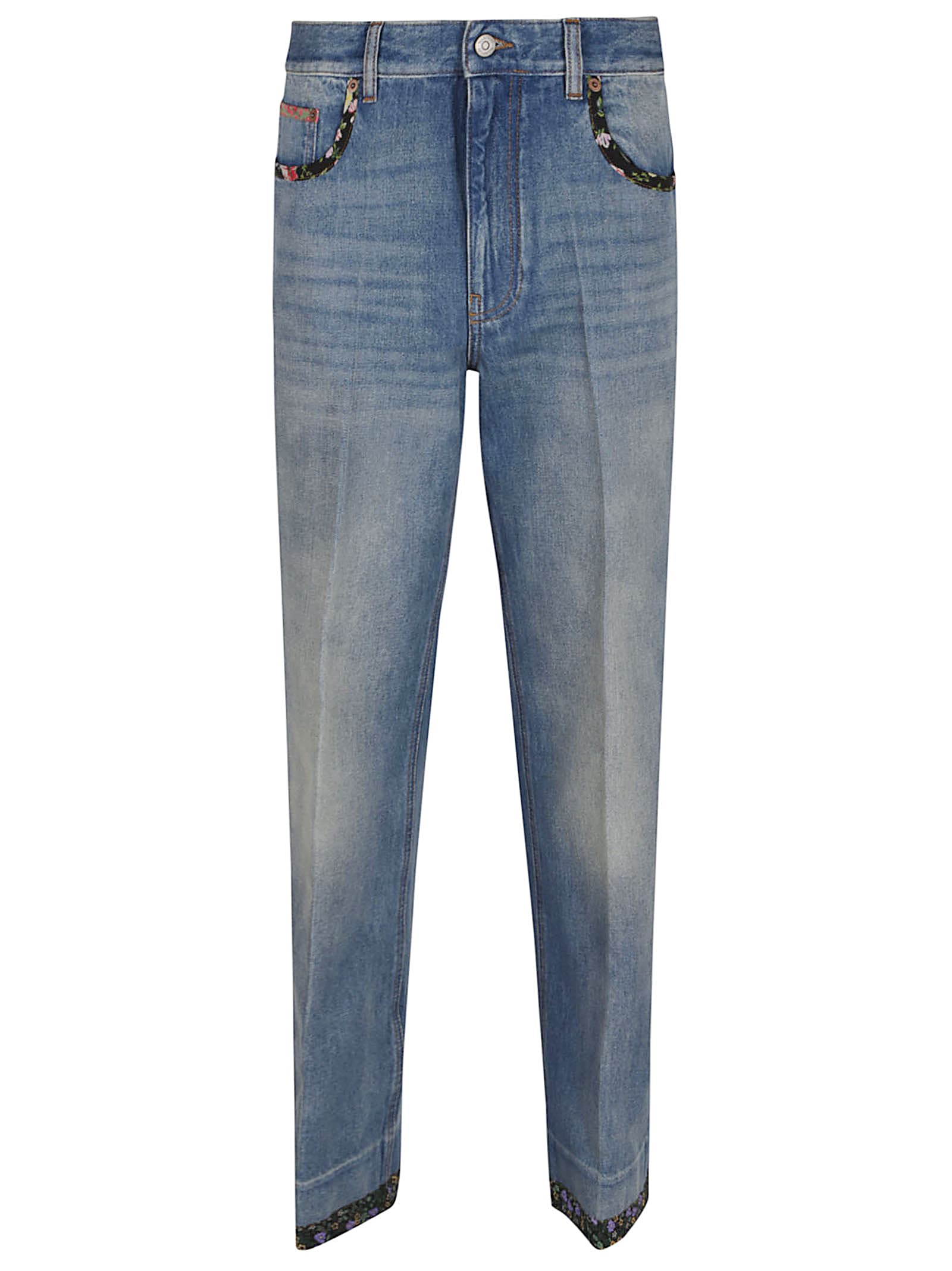 VALENTINO PANTALONE IN DENIM SOLID MEDIUM BLUE DENIM