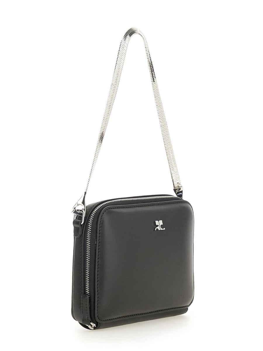 Shop Courrèges Leather Bag. In Black