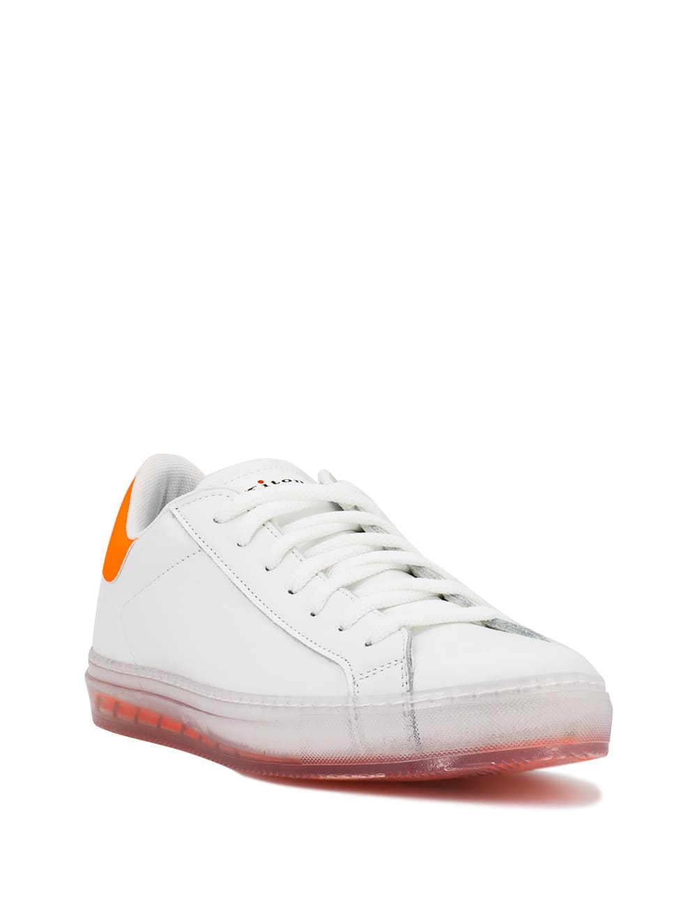 Shop Kiton Sneaker In White Orange