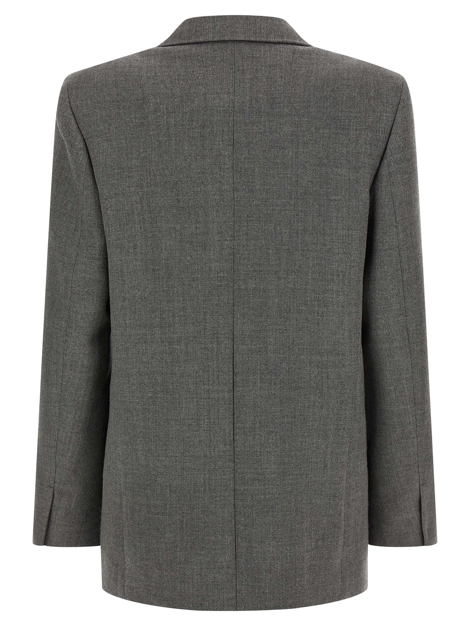 Jil Sander Wool Blazer Blazers Gray In Multi