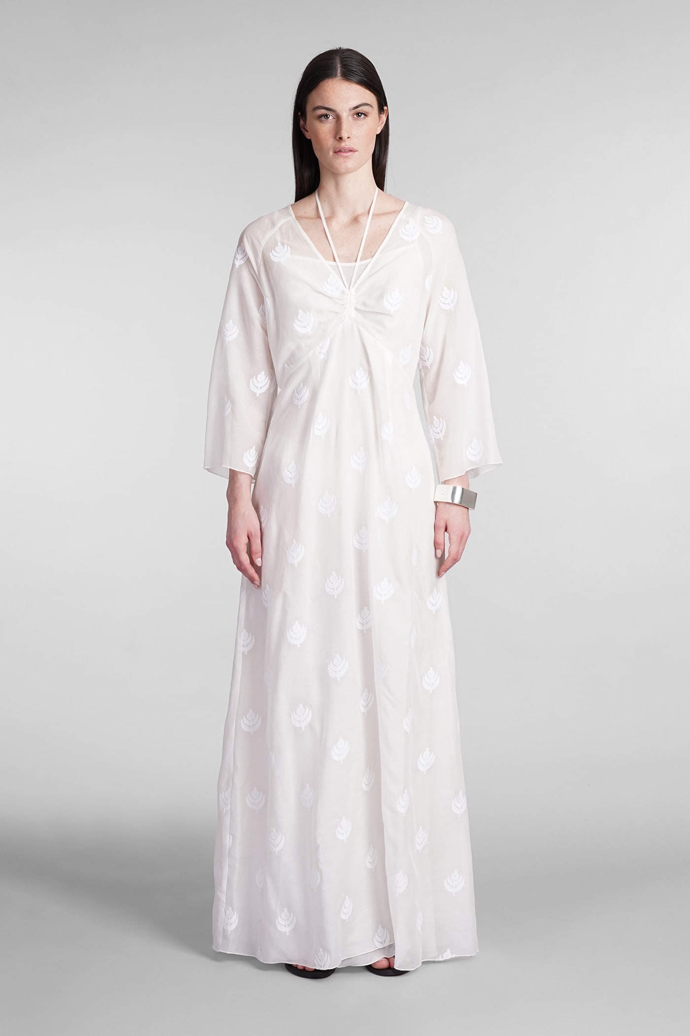 Shop Holy Caftan Aminia Lev Dress In White Cotton