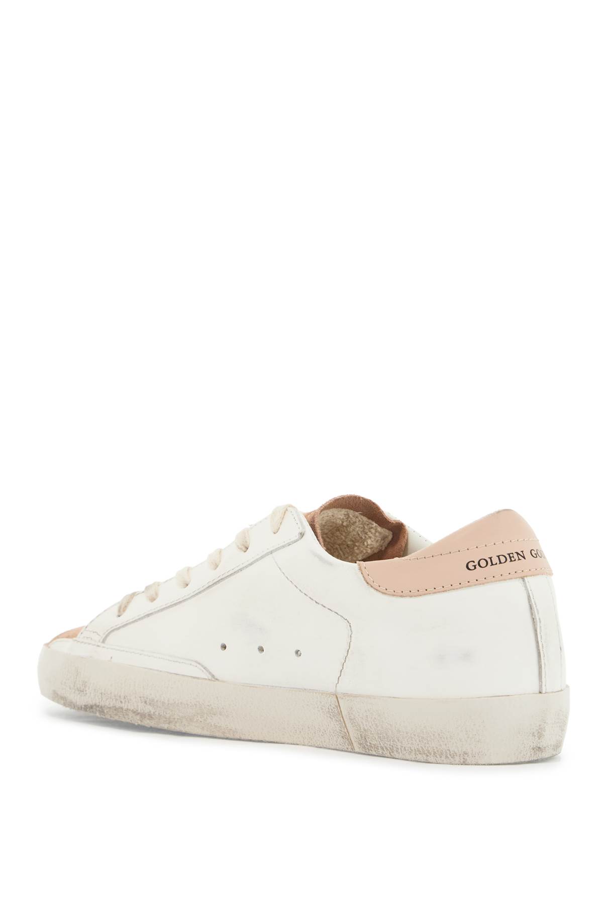 Golden Goose Deluxe Brand Women Super-star Classic With List Low-top Leather Sneakers In Milk/pink/dark Blue (white)
