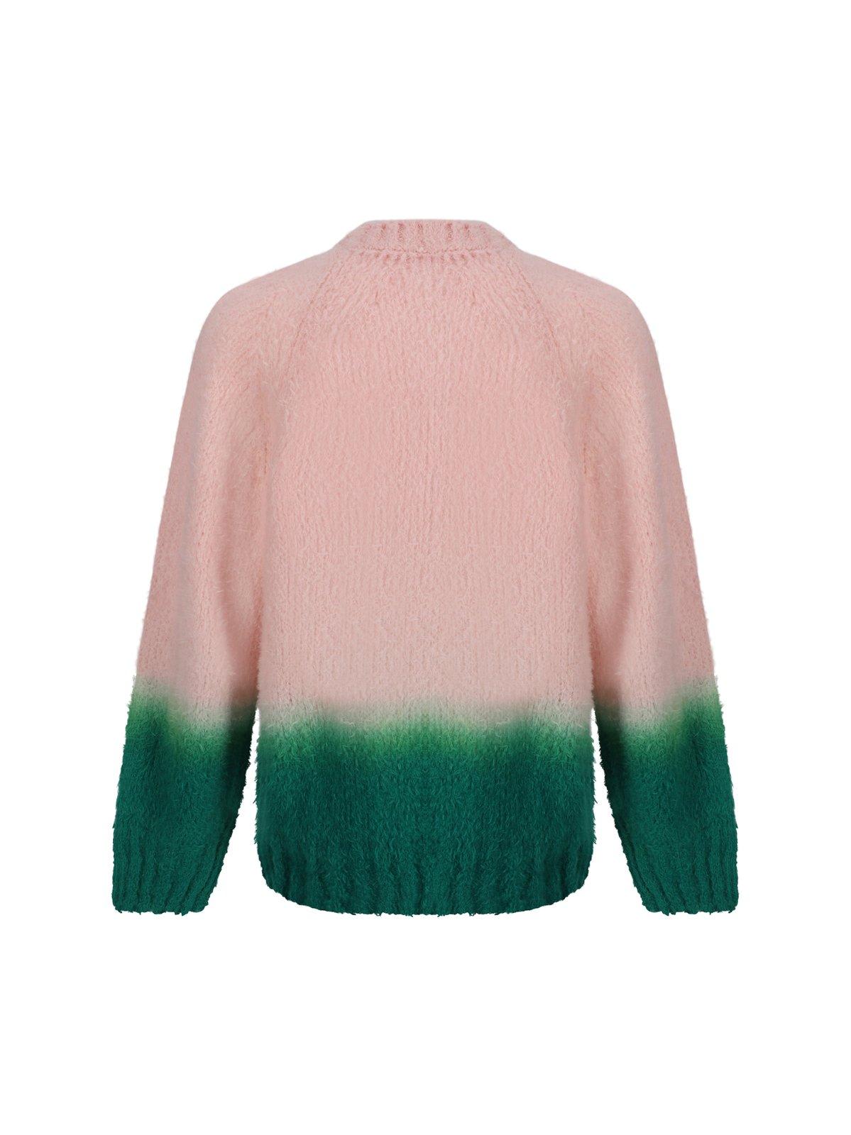 Shop Sacai Gradation Knit Jumper In Pink