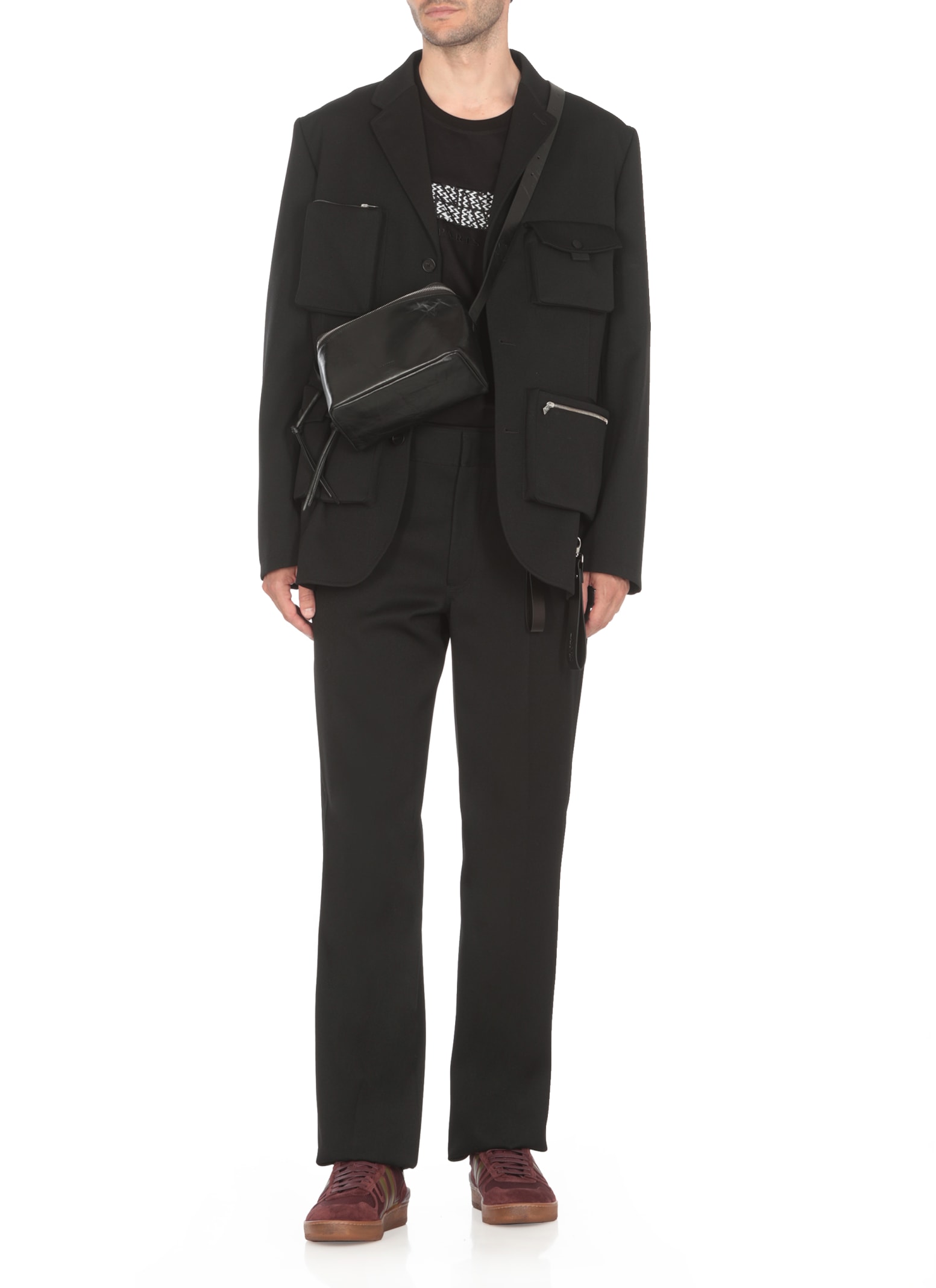 Shop Lanvin Wool Jacket In Black