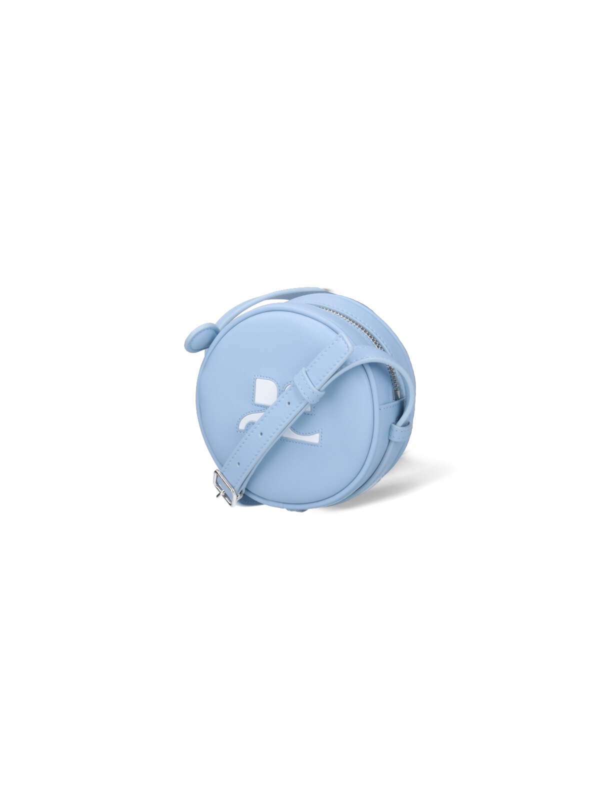 Courrèges Reedition Circle Leather Bag In Blue