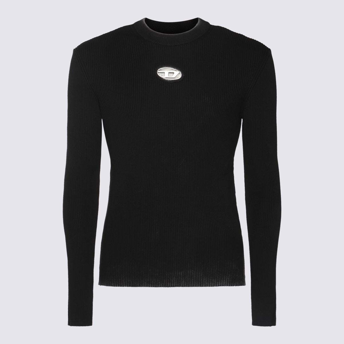 Shop Diesel Black Cotton Knitwear