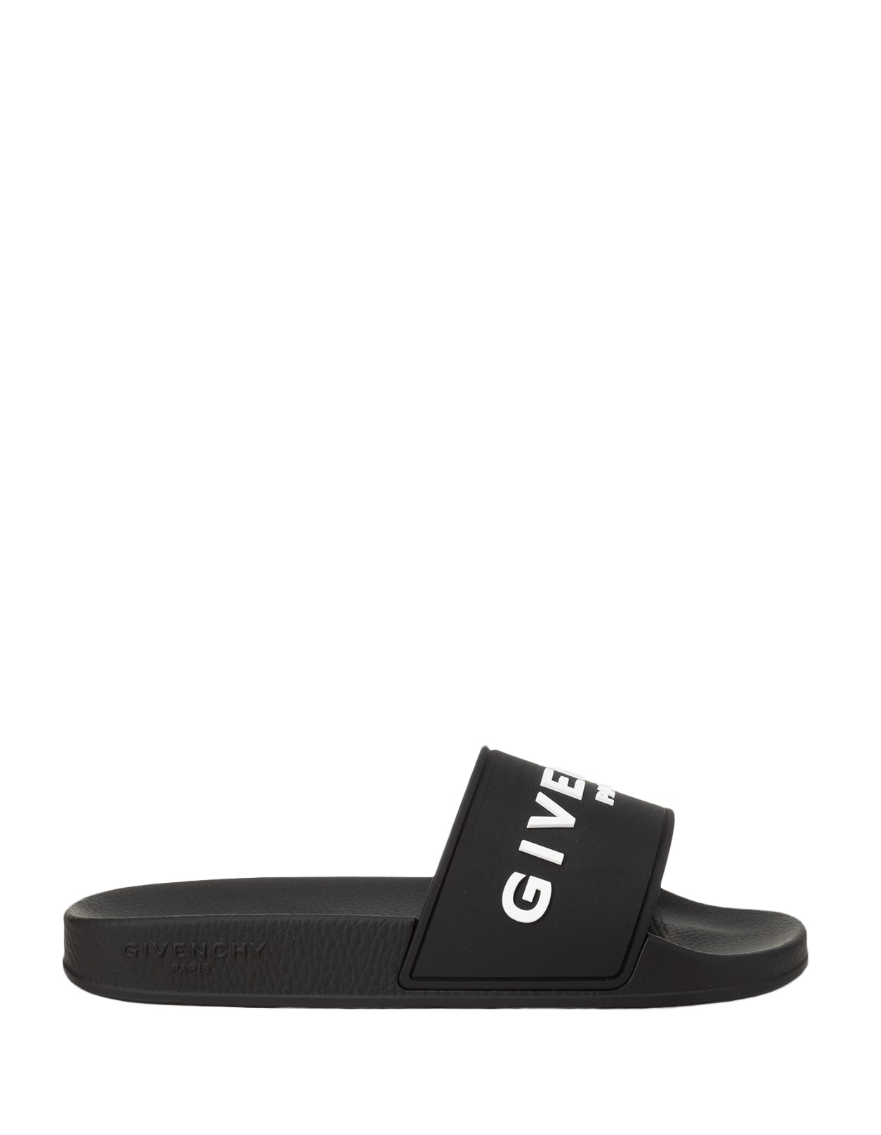 Givenchy Black Rubber Slippers With Logo