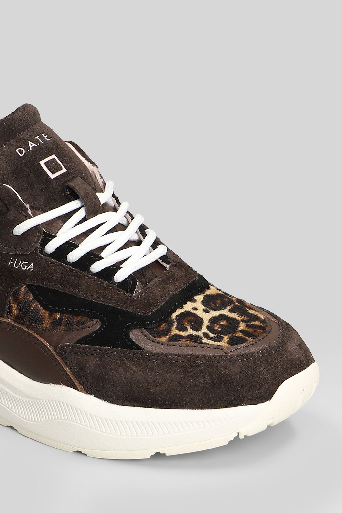 Date Fuga Pony Sneakers In Animalier Suede And Leather In Animal Print