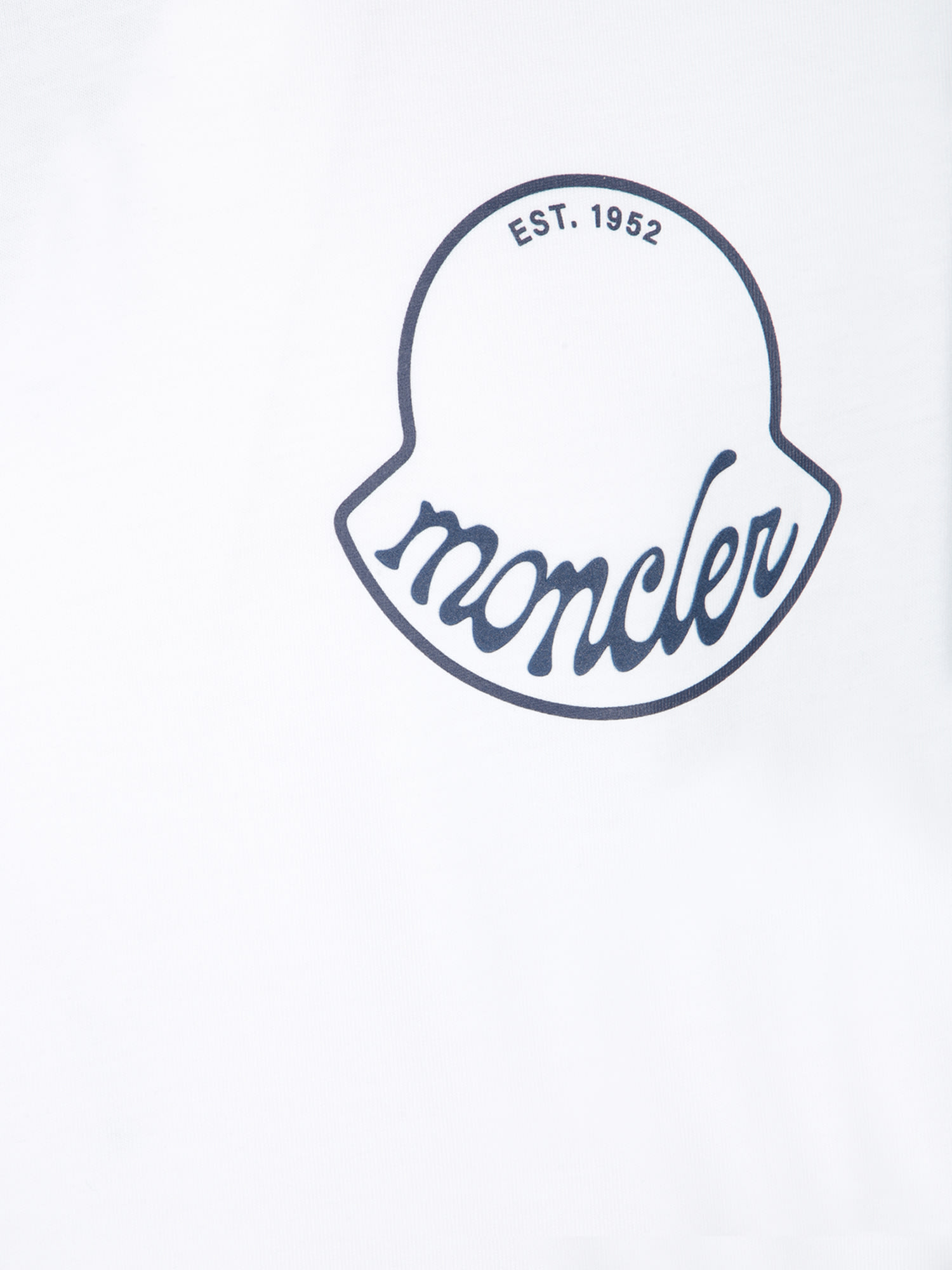 Moncler Men Logo Cotton T-shirt White In White