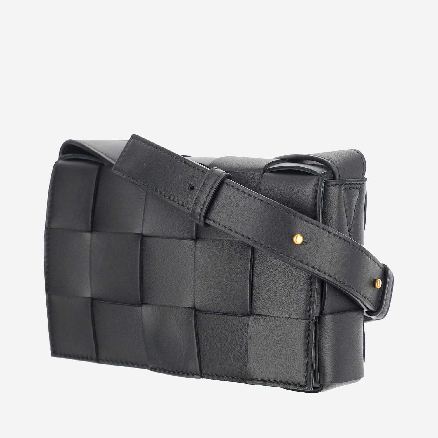 Shop Bottega Veneta Small Cassette Bag In Black