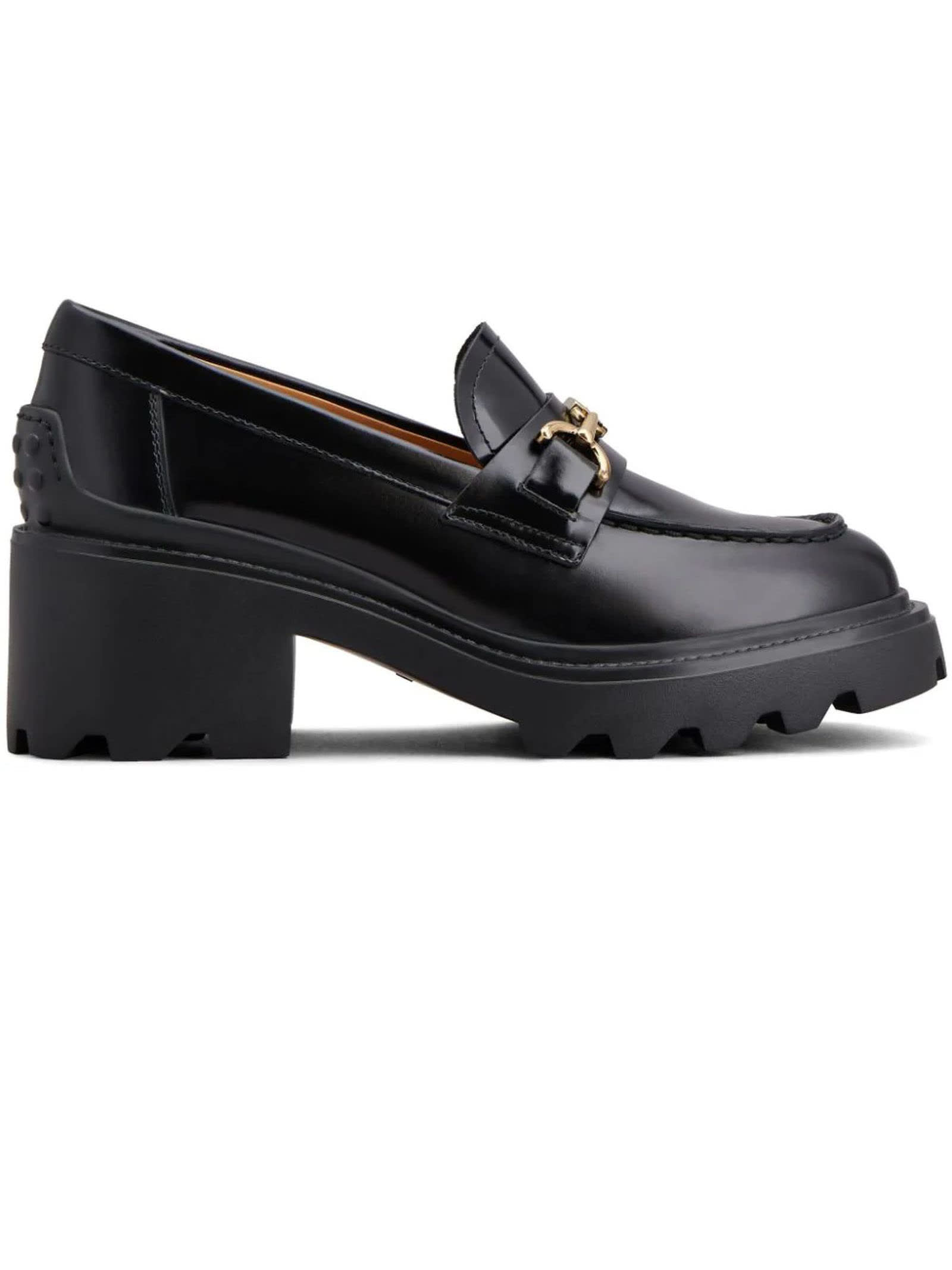 Shop Tod's Loafers In Black Leather