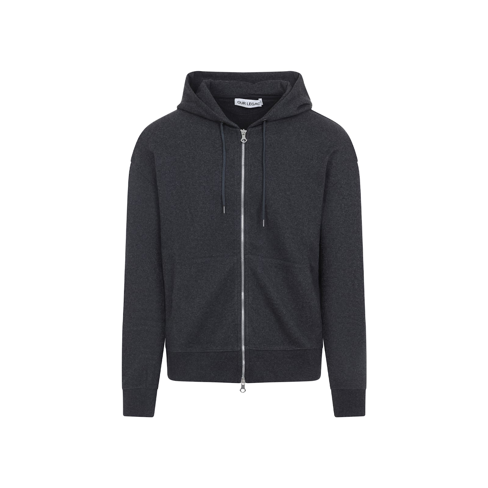 Our Legacy Hooded Knitwear With Drawstring And Ribbed Cuffs In Black