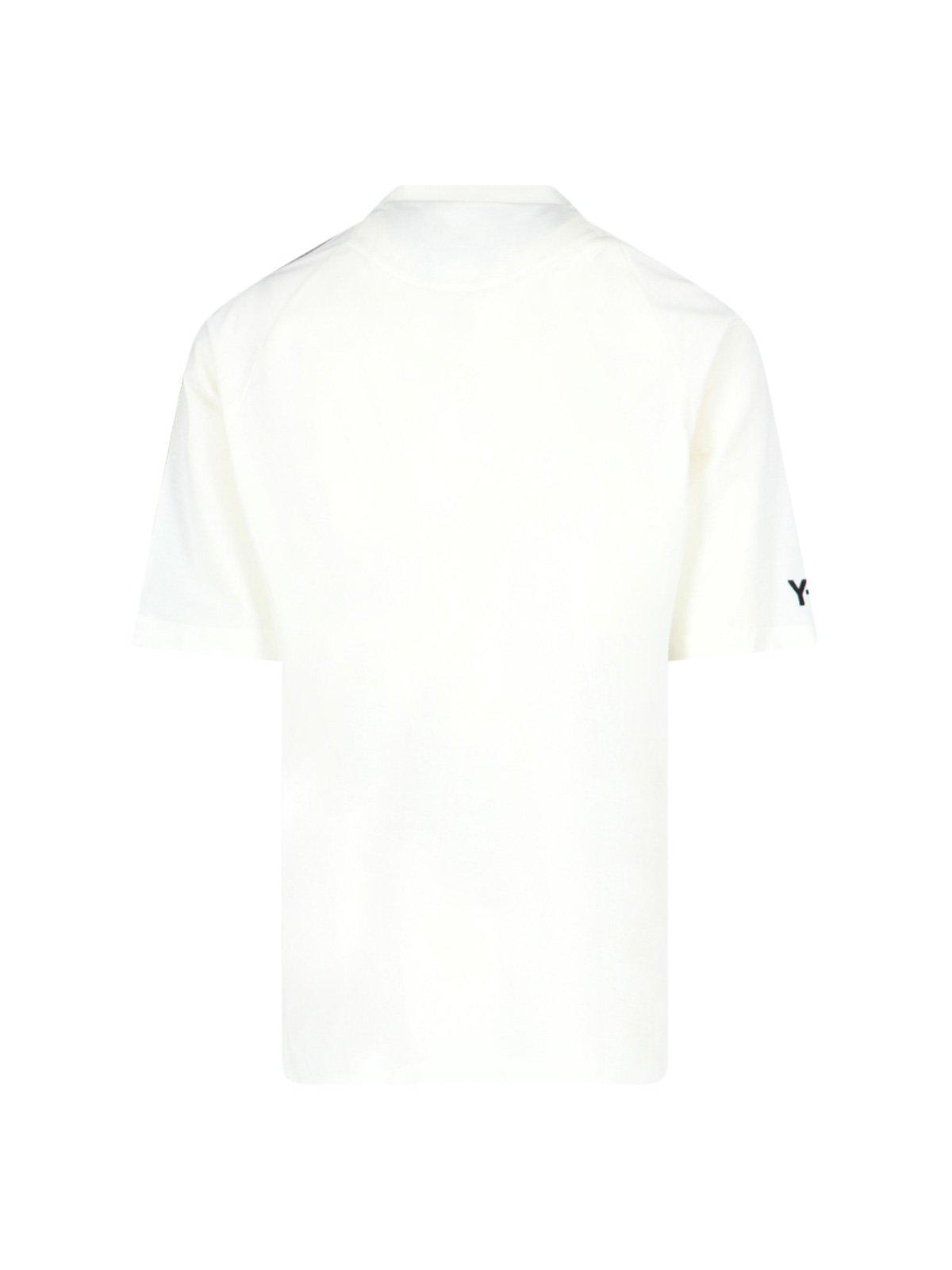 Shop Y-3 Logo Printed Crewneck T-shirt In White