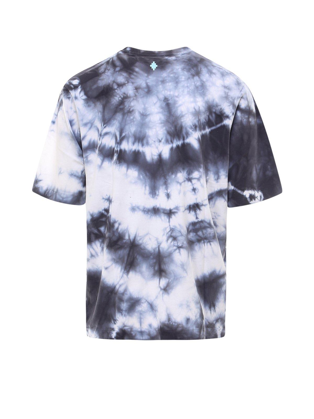 Shop Marcelo Burlon County Of Milan Monogram Tie-dye T-shirt In Multiple Colors