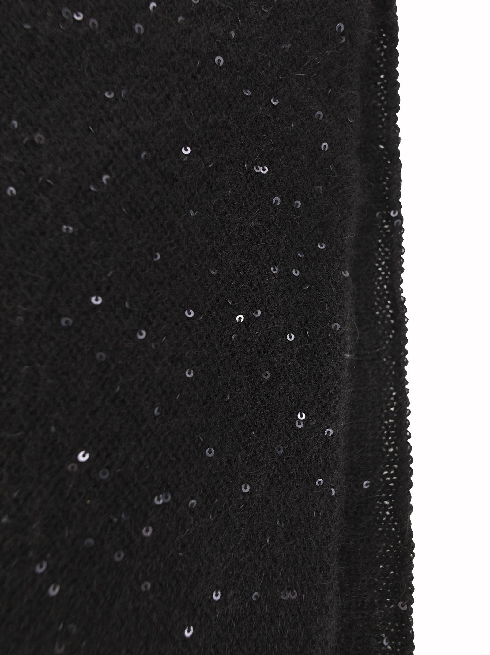 Fabiana Filippi Women's Scarf With Micro Sequins In Black