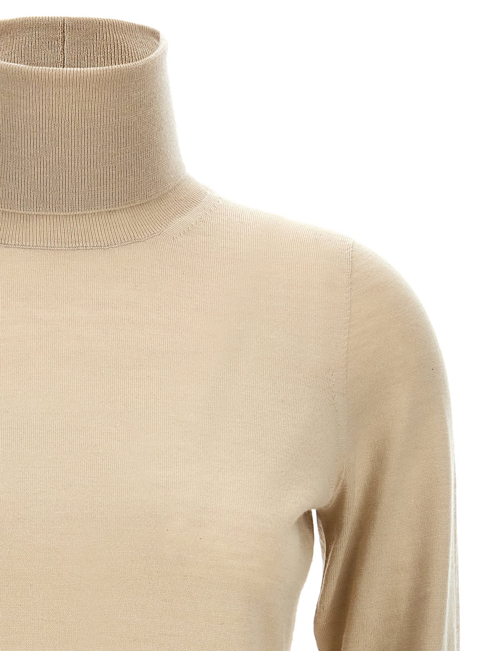 Max Mara Cashmere Turtleneck Sweater In Beige