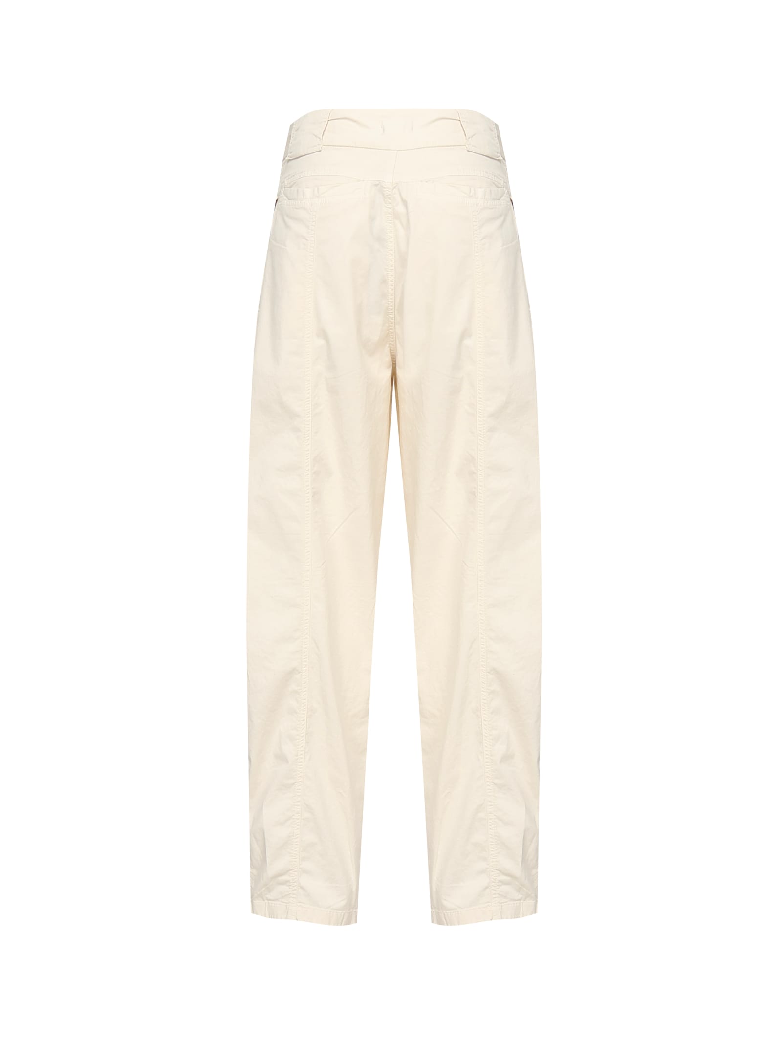 Pinko High-waist Pleated Trousers In Neutral